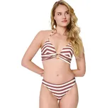 Dámské dvoudílné pruhované bikiny LingaDore 8218 mocca pruh velikost 40E