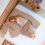 Milkie Alice český těhotenský a kojicí polštář - Latte mušelín