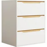 Komoda Malira L, bílá, medový dub, 65 cm, 78 cm, 48 cm