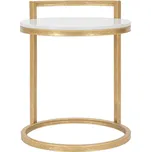 Konferenční Stolek Marble, bílá, barvy zlata, 50 cm