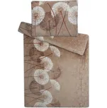 SVITAP sleep well Povlečení mikroflanel Pampeliška čokoláda světlá 140x200 70x90