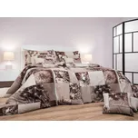 DADKA VRACOV Povlečení krep Pampelišky 3D hnědé 140x220, 70x90 cm