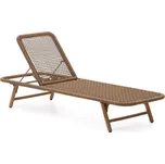 Hnědé dřevěné/kovové zahradní lehátko Dandara – Kave Home ID_1758428
