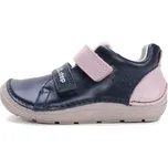 D.D.step Celoroční boty obuv D.D. step kožené BAREFOOT S116-61960F tmavomodré s růžovou velikost: 29