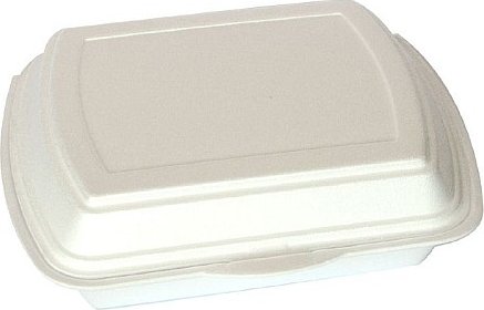 Menu box 25 x 20,5 x 7,5 cm nedělený, bílý, bal. 125 ks