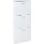 CASARREDO Botník výklopný dvouřadý VIVA hl.28 bílý: — bílá