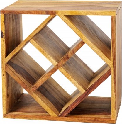 Regál na víno MAKASSAR 40 CM masiv sheesham