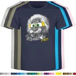 detske-levne-bavlnene-tricko-potisk-albert-einstein Barva: Navy - tmavě modrá, velikost: 128