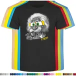 detske-levne-bavlnene-tricko-potisk-albert-einstein Barva: Black -černá, velikost: 128