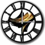 Nástěnné hodiny, 50 x 50 cm, tahy štětcem - N ASIR