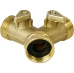 EXTOL rozdvojka s ventilem, 3/4", mosazná, EXTOL PREMIUM (8876042)