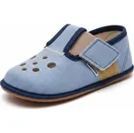 Barefoot chlapecké přezůvky Pegres BF03 textil - modrá - 30