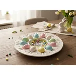 Velikonoční dekorační talíř HAPPY EASTER na vajíčka bílý 28 cm 845210
