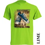 detske-levne-bavlnene-tricko-potisk-americke-tenisky Barva: Lime - limetková, velikost: 128