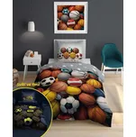 Povlečení Míče svítící 140x200, 70x80 cm