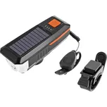 Verk 14491 LED světlo na kolo USB s klaksonem a solárním nabíjením