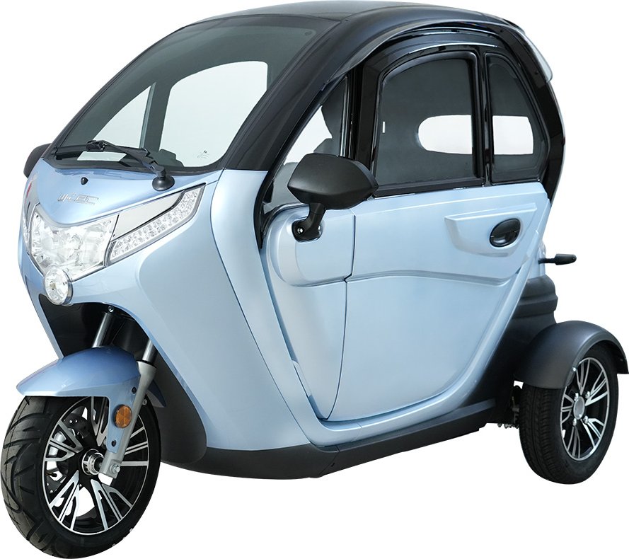 inSportline Elektrická tříkolka se střechou W-TEC Tukago - 45 km/h - modrá