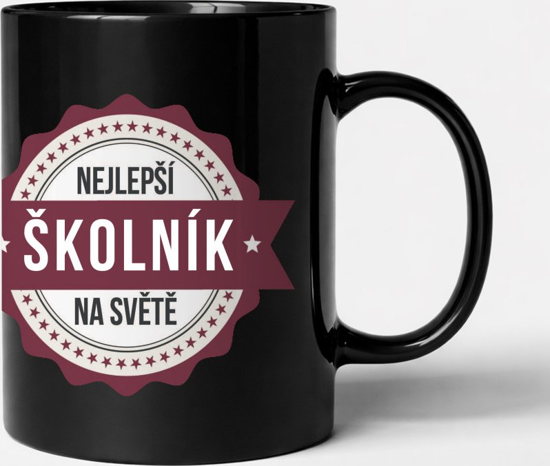 Hrnek Profese školník - černý hrnek