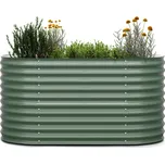 Blumfeldt High Grow, vyvýšený záhon, 160 x 80 x 80 cm, z vlnitého ocelového plechu, snadná montáž, odolný vůči rzi a mrazu 188181152