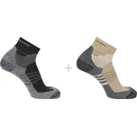 Ponožky Salomon X Ultra Access Quarter 2-Pack Velikost ponožek: 39-41 / Barva: béžová