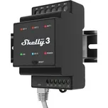 Shelly Pro 3 DIN Rail 3-channel Relay, WiFi/LAN Černá