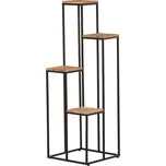 Stojan na květiny Autronic 4 patrový, kov a dřevěná deska (FA23-030)