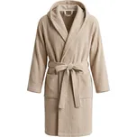 PEMITEX Froté župan 3D pruh béžový velikost XXL s kapucí