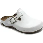 Leon 707 pánské kožené nazouváky - bílé Velikost: 43