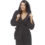 Interkontakt Dámský župan s kapucí 05 Black Chocolate Velikost županu M