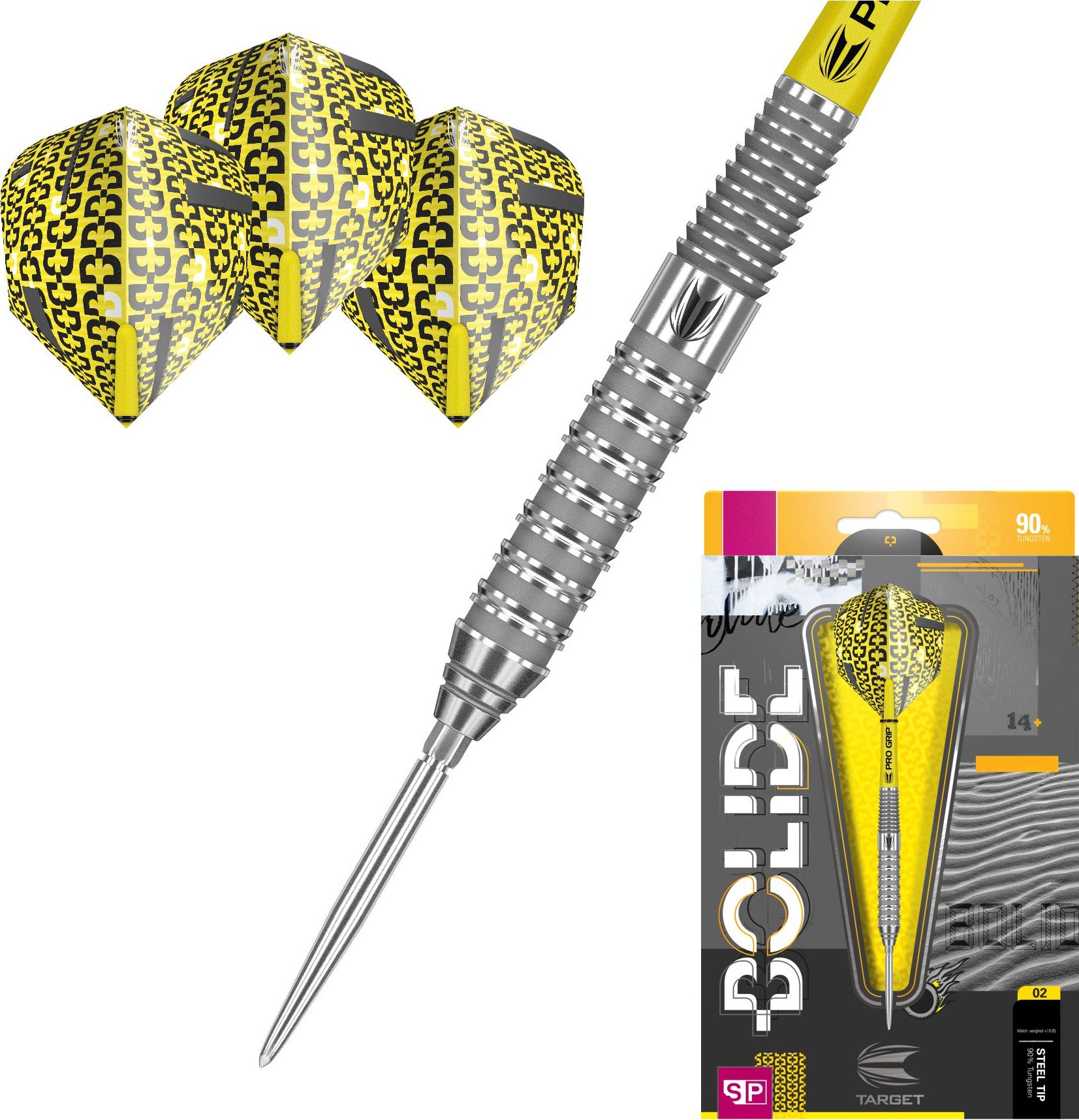 Target-Darts Šipky steel BOLIDE 02 SWISS POINT 90% 21g