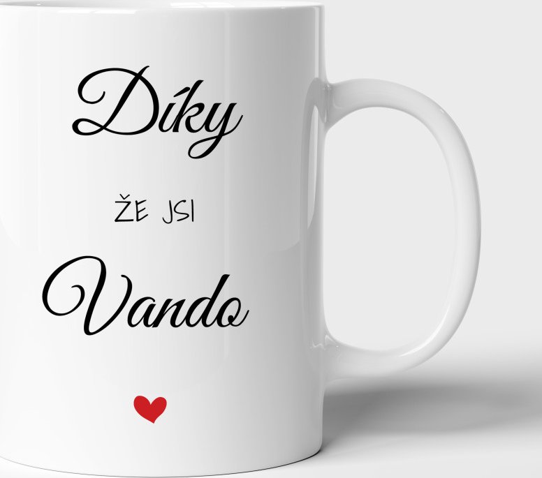 Hrnek Díky že jsi, Vanda