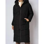 Sinsay - Prošívaný kabát s kapucí - černá