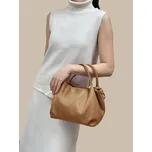 Dámská kožená kabelka 5721 cognac, MAXFLY