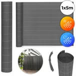 MultiGarden Oboustranná bambusová rohož 100x500 cm na plot balkonu terasy antracitová MultiGarden