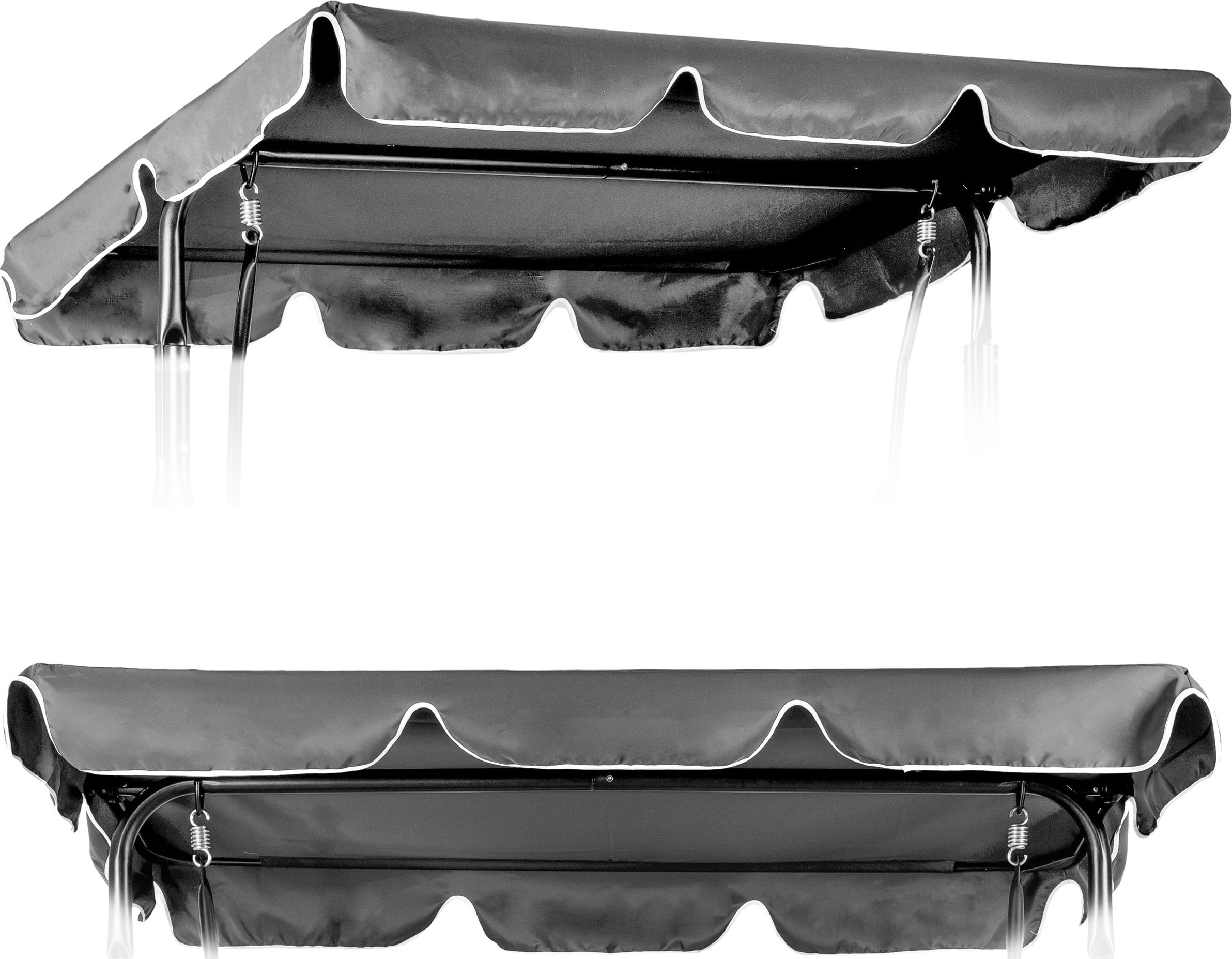 MultiGarden Stříška na zahradní houpačku 200x120 cm voděodolná, šedá