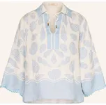 Ivi Collection Dámská Blůza S Krajkou, krémová / tmavě modrá, 38