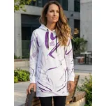 Dámská funkční prodloužená mikina premium ALTISPORT VOJ/ALW049MI03 BÍLÁ/FIALOVÁ XXXL