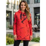 Dámská funkční prodloužená mikina premium ALTISPORT VOJ/ALW049MI03 ČERVENOČERNÁ M