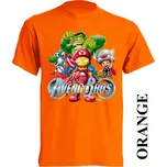 detske-levne-bavlnene-tricko-potisk-Avengers Barva: Orange - oranžová, velikost: 164