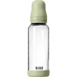 BIBS Láhev skleněná antikoliková 240ml, silkonová savička, sage