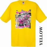 detske-levne-bavlnene-tricko-potisk-kolo Barva: Yellow - žlutá, velikost: 128