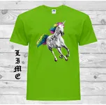 detske-levne-bavlnene-tricko-potisk-barevny-jednorozec Barva: Lime - limetková, velikost: 128