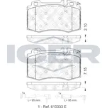 Sada brzdových destiček, kotoučová brzda ICER 181389-203