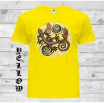 detske-levne-bavlnene-tricko-potisk-druid-jesterka Barva: Yellow - žlutá, velikost: 128