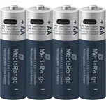 Baterie AA MediaRange nabíjecí USB-C Li-Ion , 1,5V, 1400 mAh, 4ks