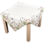 Kuchyňský ubrus CYH6179 TISK, louka, směs kvítí, bílá 85x85cm (čtverec)