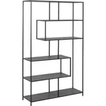 Scandi Černý dřevěný regál Darila 185 cm