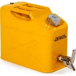 Bezpečnostní kanystr DENIOS z oceli, lakovaný, s jemným dávkovacím kohoutem, těsnění NBR, 10 litrů