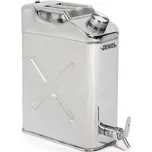 Bezpečnostní kanystr DENIOS z nerezové oceli, s plnicím kohoutem, těsnění EPDM, 20 litrů