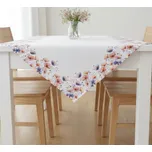 Kuchyňský ubrus CYH6105 TISK, modro- červené květy 85x85cm (čtverec)